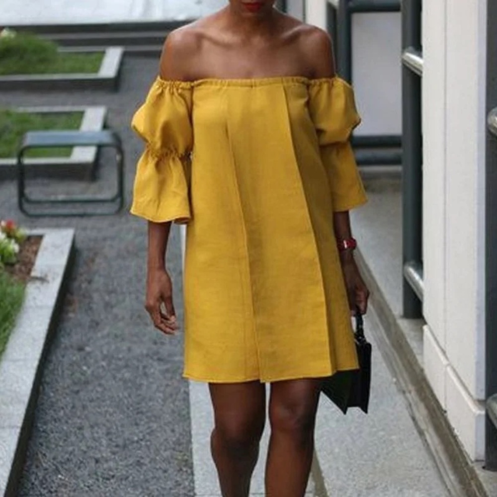 Butterfly Sleeve Loose Party Dress